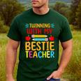 Twinning With My Bestie Teacher Boy Spirit Week Twin Day Men's Casual T-Shirt Forest