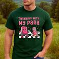 Twinning With My Para Teacher Matching Paraprofessional 70s For Men Women Men's Casual T-Shirt Forest