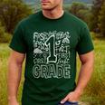 Typography 1st Grade Team Student Teacher Men's Casual T-Shirt Forest