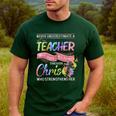 Never Underestimate A Teacher Does All Things Through Christ For Men Women Men's Casual T-Shirt Forest Never Underestimate A Teacher Does All Things Through Christ For Men Women Men's Casual T-Shirt Forest