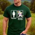 Unicorn History Teacher T-Shirt History Teacher Men's Casual T-Shirt Forest