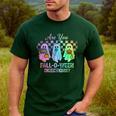 Vintage Are You Fall O Ween Directions Teacher Halloween Men's Casual T-Shirt Forest