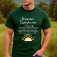 Vintage Human Sunshine Definition Teachers Mom Boss Women Men's Casual T-Shirt Forest