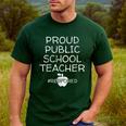 Vintage Proud Public School Teacher Red For Ed T-Shirt Men's Casual T-Shirt Forest Vintage Proud Public School Teacher Red For Ed T-Shirt Men's Casual T-Shirt Forest