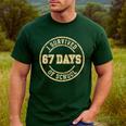 Vintage I Survived 67 Days Of School Teachers Students Men's Casual T-Shirt Forest Vintage I Survived 67 Days Of School Teachers Students Men's Casual T-Shirt Forest
