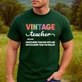 Vintage Teacher Knows More Than She Says Outfit Definition Men's Casual T-Shirt Forest