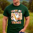 Vintage Teacher Shirt Women Trick Or Teach Halloween Men's Casual T-Shirt Forest Vintage Teacher Shirt Women Trick Or Teach Halloween Men's Casual T-Shirt Forest