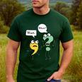 Wait What English Teacher Grammar Police Grammarian Men's Casual T-Shirt Forest