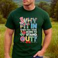 Why Fit In Doctor Teacher Cat In Hat Cool Autism Awareness Men Women Kids Men's Casual T-Shirt Forest Why Fit In Doctor Teacher Cat In Hat Cool Autism Awareness Men Women Kids Men's Casual T-Shirt Forest