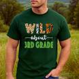 Wild About 3rd Grade Teacher Student Third Grade Zoo Safari Men Women Girls Kids Men's Casual T-Shirt Forest