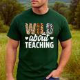 Wild About Teaching Teacher Teaching Back To School Men's Casual T-Shirt Forest