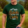 Will Trade Students For Candy Halloween Costume Teacher Men's Casual T-Shirt Forest Will Trade Students For Candy Halloween Costume Teacher Men's Casual T-Shirt Forest