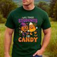 Will Trade Students For Candy Shirt Fun Candy Corn Teacher Men's Casual T-Shirt Forest Will Trade Students For Candy Shirt Fun Candy Corn Teacher Men's Casual T-Shirt Forest