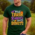 Will Trade Students For Donuts Halloween Teacher Men's Casual T-Shirt Forest