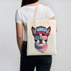 Boston Terrier 4th Of July Tote Bags