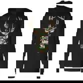 Christmas Camo Holiday Hunting Reindeer Deer Xmas Lights Long Sleeve T-Shirt