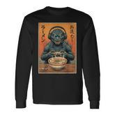 Eating Ramen Japanese Monster Game Lover Birthday Long Sleeve T-Shirt