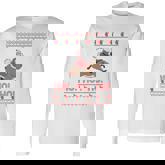 Ho Ho Ho Santa Riding Capybara Ugly Christmas Sweater Long Sleeve T-Shirt