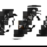 Halloween Australian Shepherd And Skeleton Coffee Mug