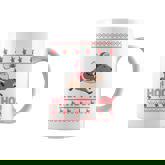 Ho Ho Ho Santa Riding Capybara Ugly Christmas Sweater Coffee Mug