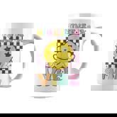 Nine Is A Vibe 9Th Birthday Groovy Smile Face 9 Years Old Coffee Mug