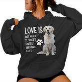 Love Is White English Cream Golden Retriever Mom Dog Puppy Women Hoodie