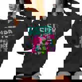 Sister Of The Three Rex Birthday Dinosaur Family Matching Women Hoodie