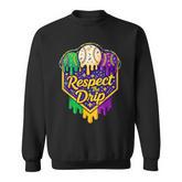 Baseball Ice Cream Respect The Drip Mardi Gras Carnival Boys Sweatshirt