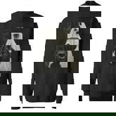 Halloween Selfie Black Lab With Bear Ghost Costume Meme Sweatshirt