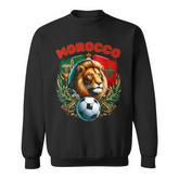Lion And Flag Morocco Soccer Team Moroccan Soccer Fans Sweatshirt