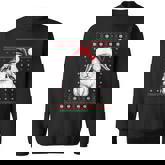 Ugly Christmas Sweater Rabbit Lover Santa Hat Holiday Sweatshirt