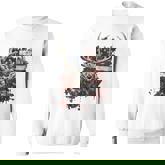 Buck White Tail Deer Hunting Hunter Distressed American Flag Sweatshirt