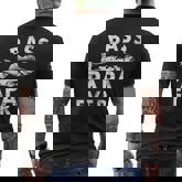 Bass Papa Ever Fishing Papa Father's Day Men's T-shirt Back Print