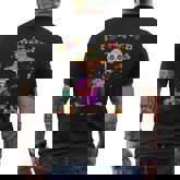 Dia De Los Muertos Skeleton Dancing Guitar Hat Toddler Boys Men's T-shirt Back Print