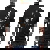 Halloween Australian Shepherd And Skeleton Men's T-shirt Back Print