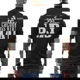 Proud Cross Country Dad Team Love Spirit Cc Parent Men's T-shirt Back Print