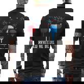 Red White Blue Golf Patriotic Golf 4Th Of July Golf Outfits Men's T-shirt Back Print