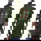 Christmas Pickle Pickle Xmas Lights Ugly Sweater Men's T-shirt Back Print