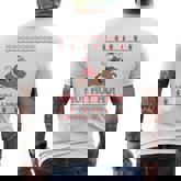 Ho Ho Ho Santa Riding Capybara Ugly Christmas Sweater Men's T-shirt Back Print