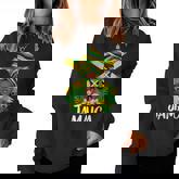 Proud Jamaican Afro Black Woman Jamaica Flag Women Sweatshirt