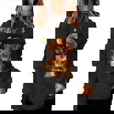 Vintage 90S Dachshund Howling At The Moon Wiener Dog Mom Women Sweatshirt