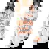 Mama Mom First Birthday One Sweet Peach Bday Family Matching Women Sweatshirt