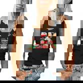 Cute Christmas Coffee Snowman Deer Santa Coffee Xmas Women Tank Top