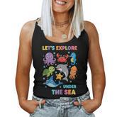 Teacher Let's Explore Under The Sea Ocean Classroom Backto Women Tank Top