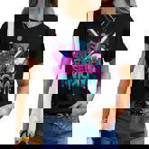 Cool Baseball Mom Neon Drip Sports Fan Women T-shirt