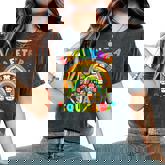 Cute Lunch Lady Crew Of Food Service Rainbow Cafeteria Squad Women's Oversized Comfort T-Shirt