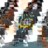 Mom Of The Birthday Boy Astronaut Family Space Planets Women's Oversized Comfort T-Shirt