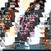 Mom Of The Birthday Girl Pink Cowgirl Western Rodeo Women's Oversized Comfort T-Shirt