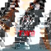 Mom Of The Two Fast 2Nd Birthday Racing Car Family Women's Oversized Comfort T-Shirt