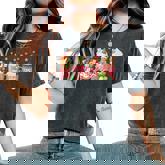 Pink Christmas Coffee Xmas Gingerbread Man Cookie Coffee Women's Oversized Comfort T-Shirt